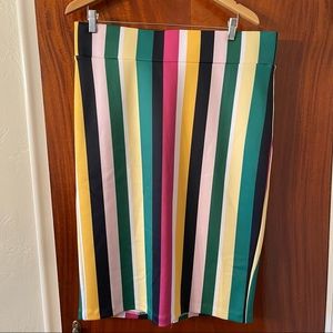 Eloquii Neoprene Stripe Pencil Skirt